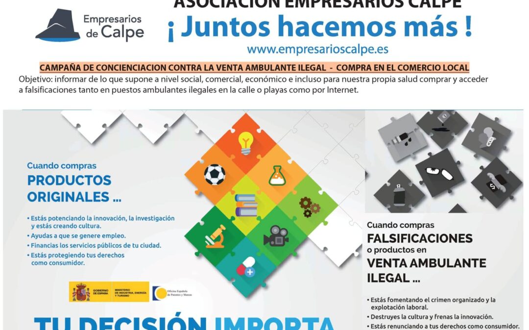 Campaña de concienciación contra la venta ambulante ilegal – Compra en el Comercio Local