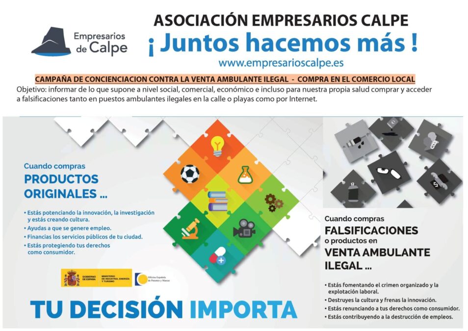 Campaña de concienciación contra la venta ambulante ilegal – Compra en el Comercio Local