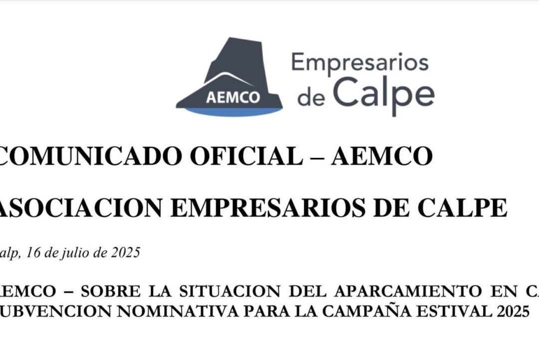 AEMCO renuncia a la subvención nominativa para aparcamiento al no ser viable su ejecución